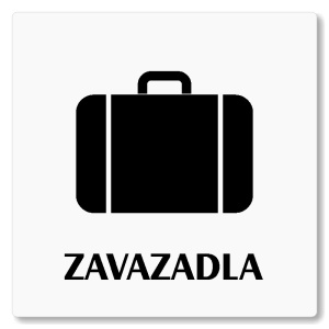 Zavazadla, 80x80mm, bílá, Nevada